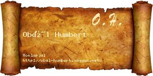 Obál Humbert névjegykártya